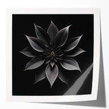 Vibrant botanical poinsettia wall art print showcasing intricate floral details in rich red and green hues, ideal for holiday decor and seasonal aesthetics.