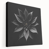 Stretched canvas wall art showcasing a vibrant botanical poinsettia design in rich reds and greens, ideal for home decor or festive displays, viewed from the side.