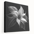 Stretched canvas wall art showcasing a vibrant botanical poinsettia design with rich colors, perfect for adding a festive touch to home decor.