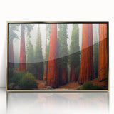 Framed wall art collection featuring a botanical design of redwood trees, highlighted by a gold-acrylic front, ideal for nature-themed decor. Perfect for adding elegance to home interiors.