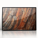 Framed wall art collection showcasing a botanical design with vibrant redwood trees, featuring a sleek black frame and acrylic front for modern decor enhancement.