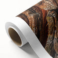Botanical wall art featuring vibrant redwood trees and colorful flowers, printed on rolled canvas with a textured finish, ideal for nature-themed decor.