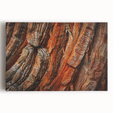 Stretched canvas wall art featuring a vibrant botanical design of redwood trees, showcasing intricate details and rich green hues, ideal for nature-themed decor.