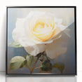 Framed wall art featuring a botanical rose design in vibrant colors, set in a sleek black frame, perfect for enhancing home decor with a touch of elegance.