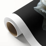 Botanical rose design on rolled canvas wall art, showcasing intricate floral details and soft pastel colors, perfect for home decor and nature enthusiasts.