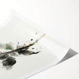 Botanical wall art print showcasing an intricate rose design on a textured background, elegantly rolled for easy display and shipping, perfect for floral decor enthusiasts.