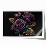 Botanical wall art featuring intricately illustrated roses in soft pink and green hues, designed for home decor, presented in a rolled format for easy framing.