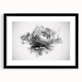 Elegant botanical rose wall art design in a black frame with matting, ideal for home decor, showcasing vibrant colors and intricate floral details.