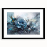 Botanical rose wall art collection featuring a stunning black-framed design with a white mat, perfect for home decor and floral-themed interiors.