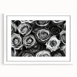 Botanical wall art collection featuring a detailed rose design in a white frame with matting, showcasing elegant floral aesthetics for home decor. Perfect for adding a touch of nature to living spaces.