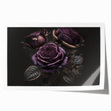 Botanical wall art featuring a detailed rose design in soft pastels, elegantly rolled for easy display, perfect for home decor enthusiasts and flower lovers.