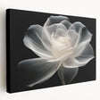 Stretched canvas wall art showcasing a botanical rose design, featuring vibrant colors and intricate details, ideal for enhancing home decor aesthetics.