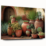 Side view of a botanical wall art collection showcasing vibrant succulents design printed on acrylic glass, ideal for modern home decor and nature enthusiasts.