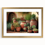 Botanical wall art featuring a delicate arrangement of succulents in a gold frame with matting, ideal for enhancing modern home decor with a touch of nature.