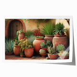 Vibrant botanical wall art print featuring an array of colorful succulents and flowers, ideal for enhancing home decor with a touch of nature.