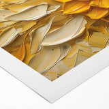 Bright and vibrant rolled canvas wall art featuring a detailed botanical sunflower design, showcasing rich yellow and green hues, perfect for home decor enhancement.