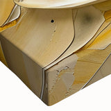 Close-up of a vibrant botanical sunflower design stretched canvas wall art, showcasing intricate details and rich colors, perfect for home decor and nature lovers.