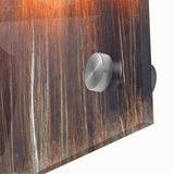 Close-up of a vibrant botanical wall art print featuring various flowers and trees, displayed on acrylic glass to enhance colors and details, ideal for home decor.