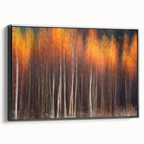 Framed botanical wall art featuring a collection of vibrant flowers and trees, presented in a sleek black frame, showcasing a side view that highlights its elegant design. Perfect for enhancing home decor with a touch of nature.