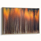 Framed botanical wall art featuring a vibrant floral design with gold accents, showcased from the side to highlight its elegant frame and textured canvas. Ideal for home decor.