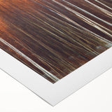 Botanical wall art design showcasing a vibrant arrangement of flowers and trees on rolled canvas, ideal for home decor. Packaged securely in a cardboard tube for safe delivery.