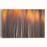 Botanical wall art design showcasing vibrant flowers and trees on stretched canvas, ideal for home decor. Front view highlights rich colors and intricate details.