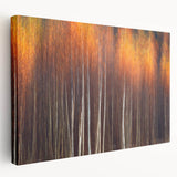 Stretched canvas wall art showcasing a vibrant botanical design of colorful flowers and trees, emphasizing intricate details and a modern aesthetic, ideal for home decor.