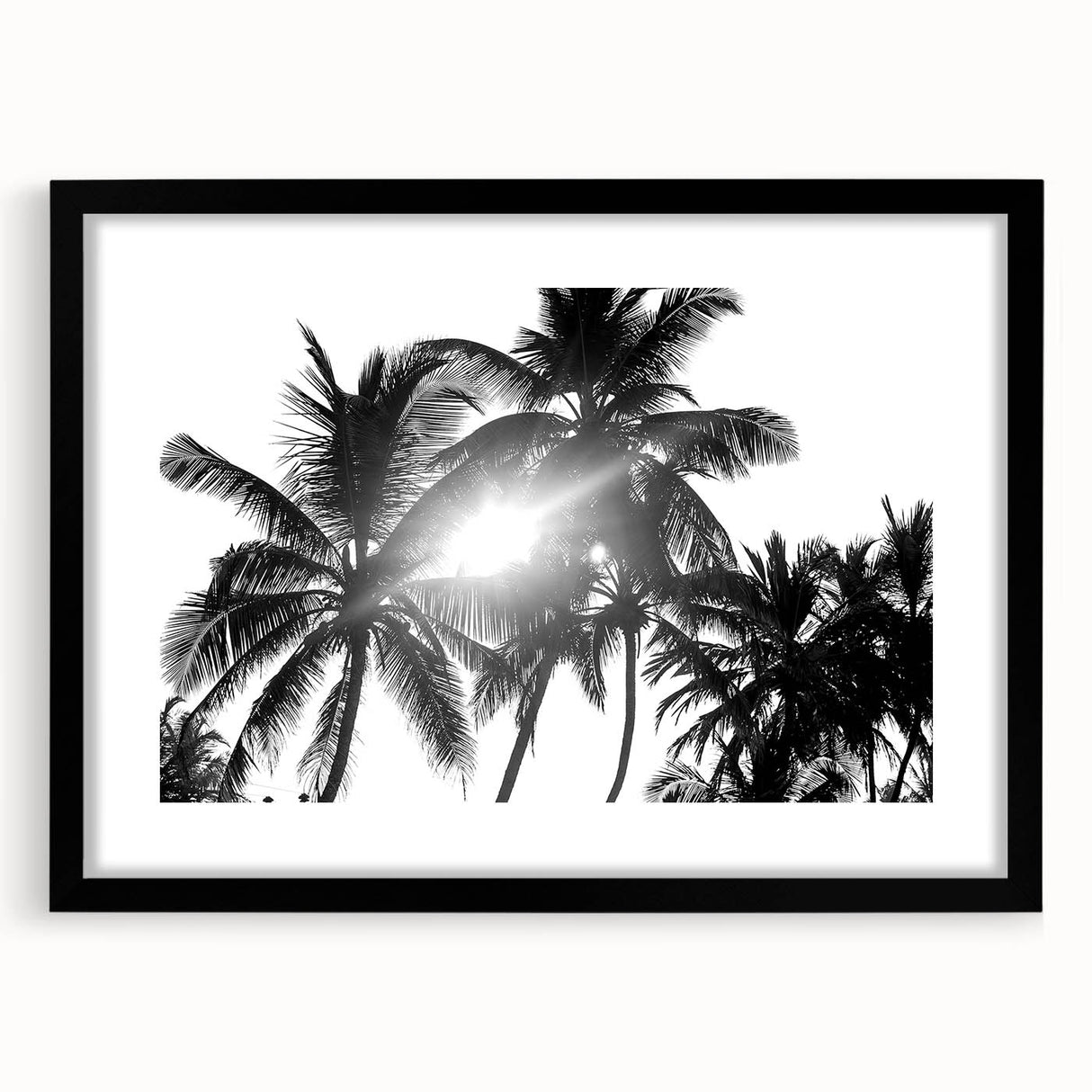 Botanical wall art print showcasing a vibrant floral design in a sleek black frame with a white mat, perfect for home decor enhancement and nature lovers.