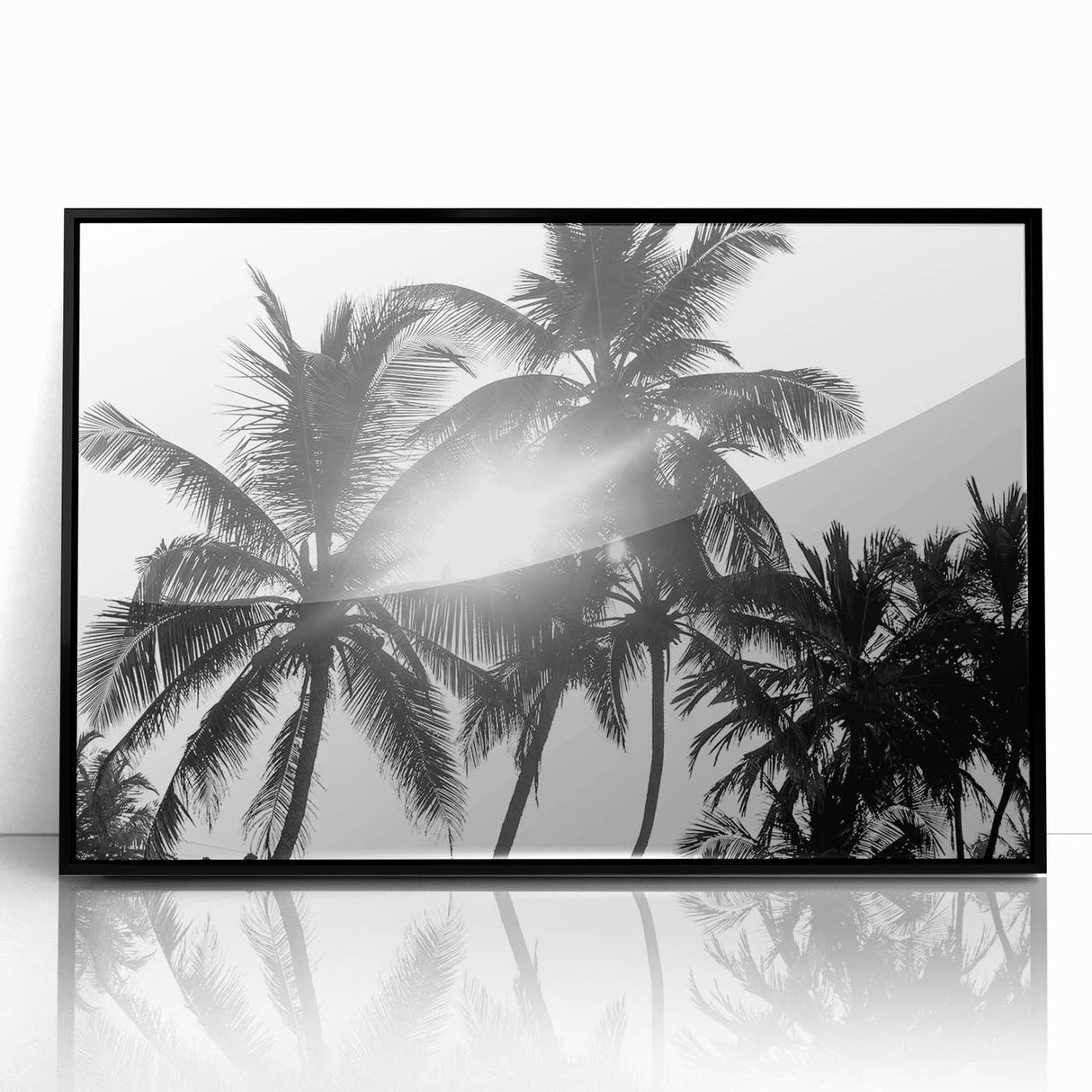 Framed wall art collection showcasing vibrant botanical trees design with intricate details, set in a sleek black frame, perfect for modern home decor.