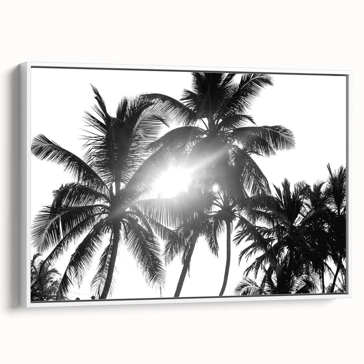 Framed botanical wall art featuring a collection of colorful flowers and trees, displayed in a white frame, ideal for enhancing modern home decor aesthetics.