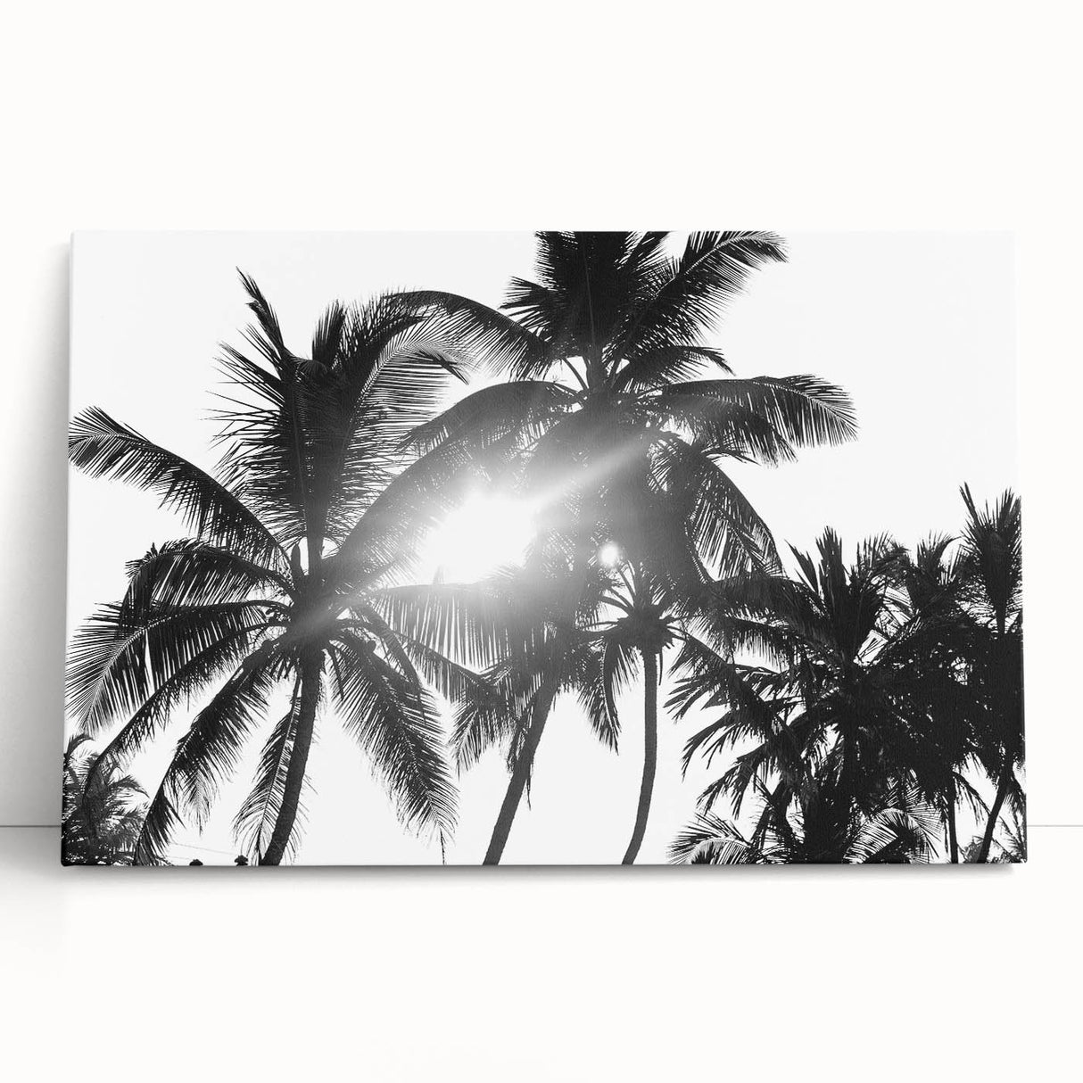 Stretched canvas wall art showcasing a vibrant botanical design with colorful flowers and trees, perfect for enhancing home decor and adding a natural touch.