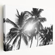 Stretched canvas featuring a vibrant botanical trees design with intricate floral details, showcased from a side view for an elegant home decor accent.
