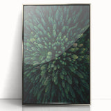 Framed wall art collection featuring a botanical design of vibrant flowers and trees, showcasing intricate details with a sleek silver frame, perfect for home decor.