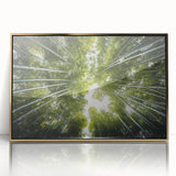 Framed wall art collection featuring a botanical design of flowers and trees, elegantly presented in acrylic with a gold frame, ideal for home decor.