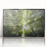 Framed wall art collection featuring a botanical design of colorful flowers and trees, displayed in a sleek silver frame, perfect for home decor enhancement.