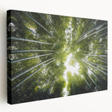 Stretched canvas wall art featuring a botanical trees design with vibrant colors and intricate details, showcasing nature-inspired decor for home aesthetics.