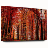 Acrylic glass wall art collection featuring botanical trees and colorful flowers, displayed in a side view showcasing intricate design details and vibrant hues. Perfect for home decor enthusiasts seeking nature-inspired art.