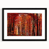 Framed botanical wall art featuring a collection of intricate flower and tree designs in vibrant colors, set against a sleek black frame, perfect for home decor.