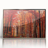 Framed wall art collection showcasing a botanical design of vibrant flowers and trees, set in an elegant silver frame, perfect for home decor enhancement.