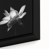 Close-up of a vibrant tropical flower design in a botanical wall art collection, showcasing intricate details and vivid colors on a framed canvas, ideal for home decor.