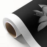 Vibrant tropical flower wall art design on rolled canvas, showcasing intricate botanical details in rich colors, perfect for home decor or office aesthetic.