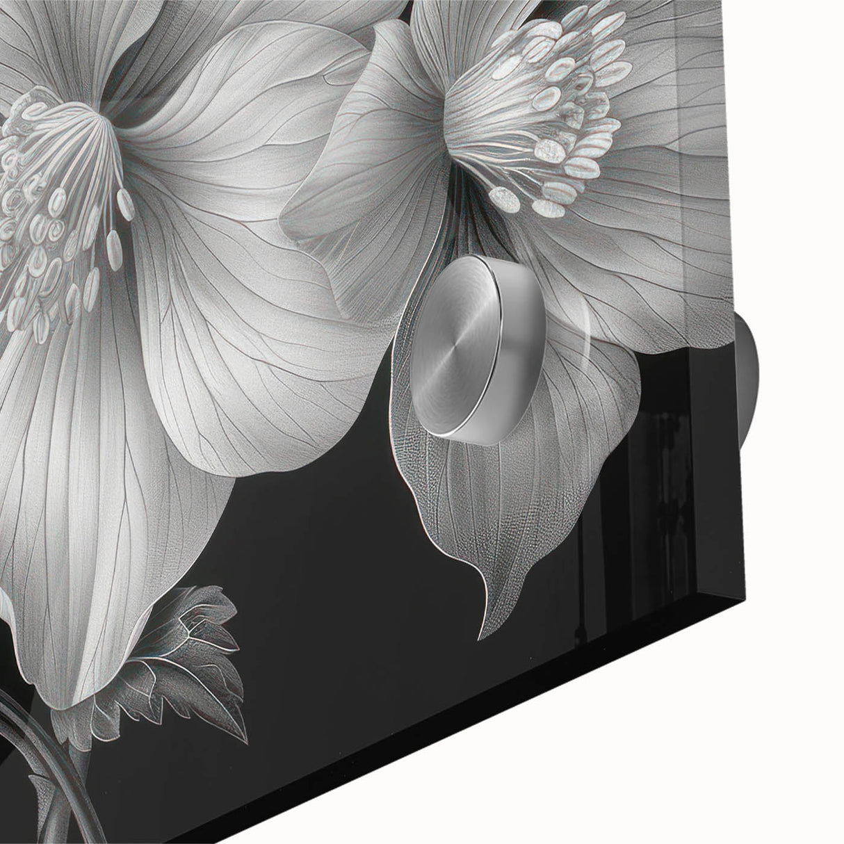 Close-up of a vibrant tropical floral design featuring bold colors and intricate details, perfect for botanical wall art collection and home decor enhancement.