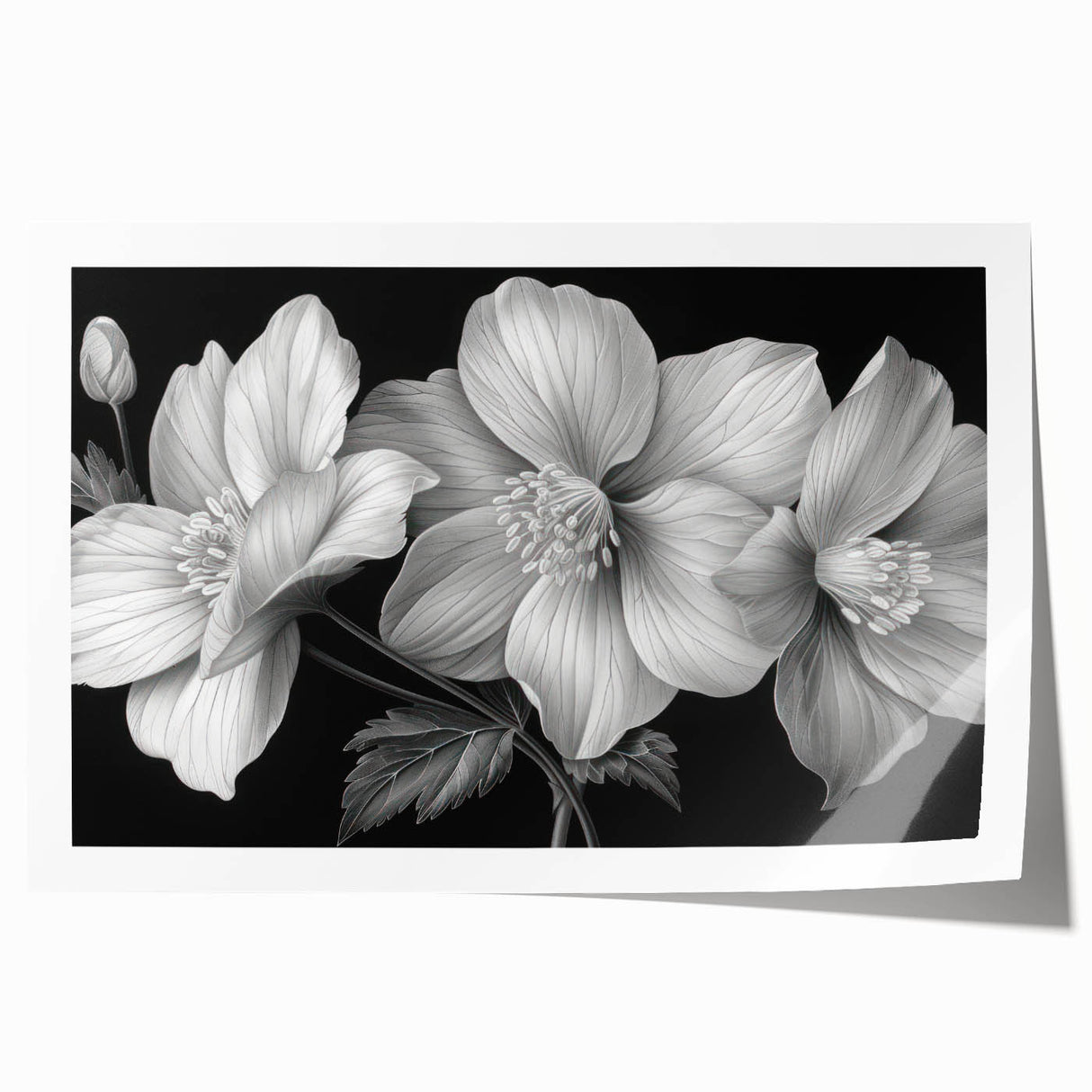 Vibrant tropical floral wall art featuring a botanical design with lush green leaves and colorful flowers, perfect for adding a touch of nature to home decor.