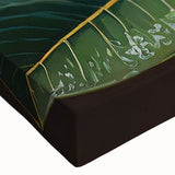 Vibrant close-up of a tropical botanical flower design on stretched canvas, showcasing intricate details and vivid colors, ideal for wall decor enthusiasts.