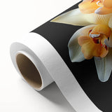 Tropical botanical wall art design featuring vibrant flowers in vivid colors, printed on rolled canvas for home decor, ideal for adding a touch of nature.