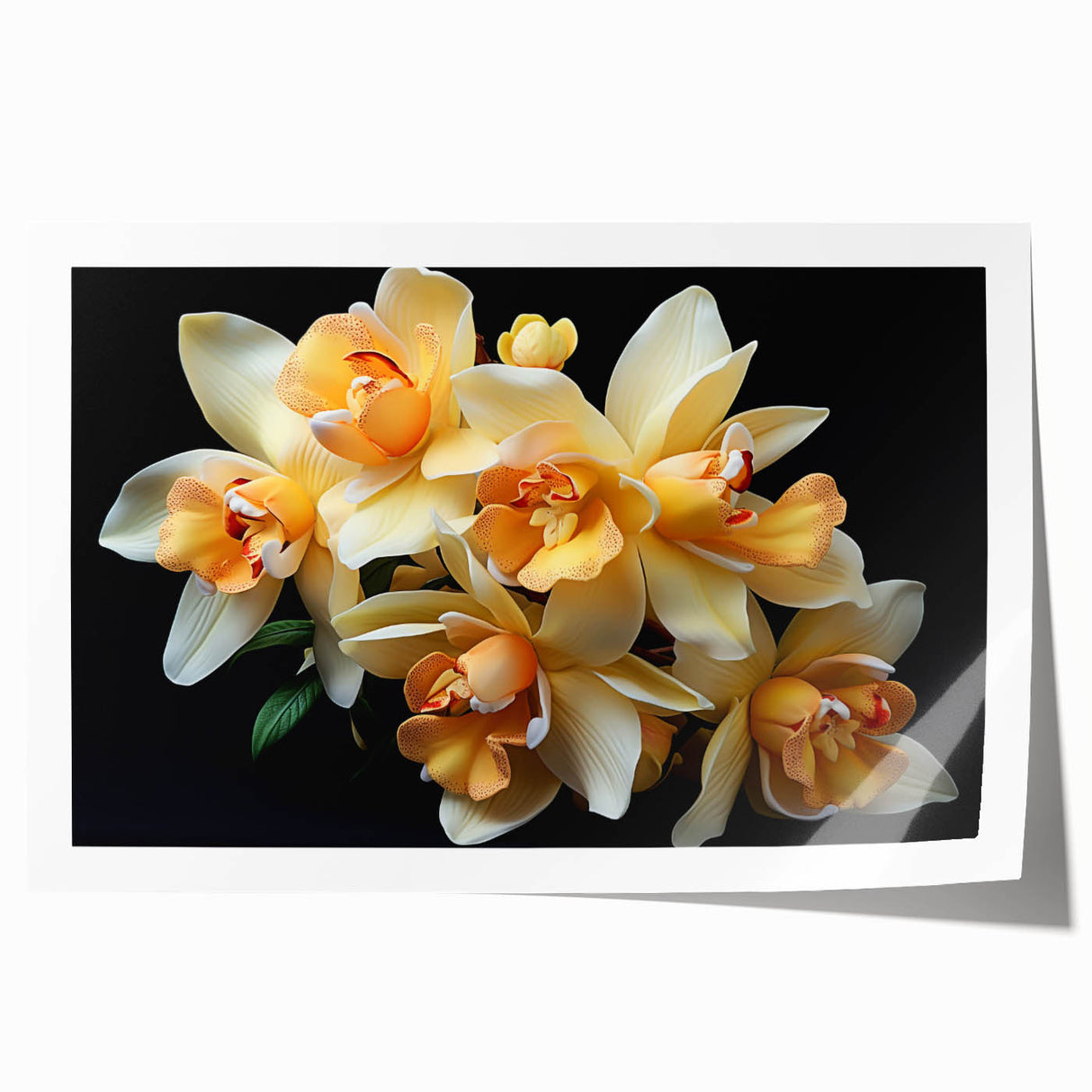 Vibrant botanical wall art showcasing a tropical flower design in vivid colors, printed on high-quality material, perfect for enhancing home decor.