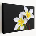 Stretched canvas wall art showcasing a vibrant tropical flower design, featuring intricate botanical details in rich colors, ideal for home decor enhancement.
