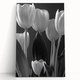 Botanical wall art canvas featuring a vibrant tulip design, showcasing intricate floral details and rich colors, perfect for home decor or art enthusiasts.