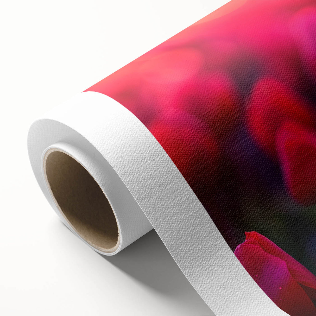 Vibrant botanical wall art featuring a stylish tulip design on rolled canvas, showcasing intricate details and rich colors, ideal for home decor enhancement.
