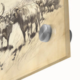 Cow Herd Illustration Art Print – Nature-Inspired Farm Animal Decor